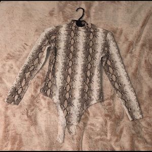Snake print body suit